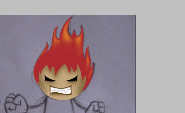 Creation of angry mascot fire: Step 15